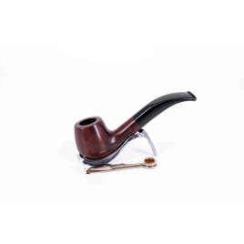 Adsorba 9mm-es vörösesbarna színű filteres bruyer pipa - Bent Apple típusú 22