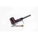 Adventure 9mm-es vörösesbarna színű filteres bruyer pipa egyenes szárral - Billiard típusú - Billiard