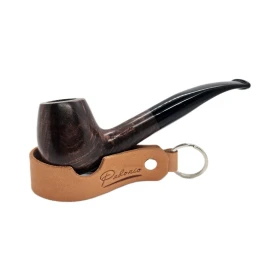 Angelo enyhén hajlított Bent Brandy bruyer pipa sötét dióbarna színben - 2