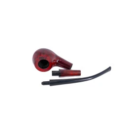 Angelo bruyere gyökér olvasó pipa, tomato típusú, churchwarden, vörösesbarna