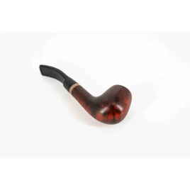 Angelo Midi billiard hangagyökér pipa, sötét vörösesbarna, 9 mm filteres, hajlított bent forma, nyerges
