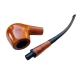 Angelo bruyer gyökér olvasó pipa, hajlított Churchwarden, borostyánbarna, 9 mm filteres - Churchwarden