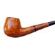 Angelo bruyer gyökér olvasó pipa, hajlított Churchwarden, borostyánbarna, 9 mm filteres - Churchwarden