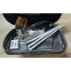 Angelo pipás szett Half Bent Billiard bruyer pipával, pipatáskával, 9 mm-es filterrel, szárkefével és 3 részes pipatömködővel