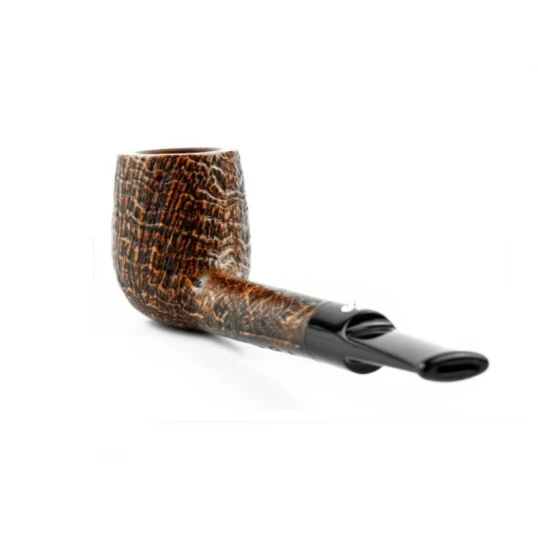 Barling Marylebone Billiard egyenes bruyere pipa nyerges csutorával – homokfúvott barna felülettel, 9 mm filteres - Barling
