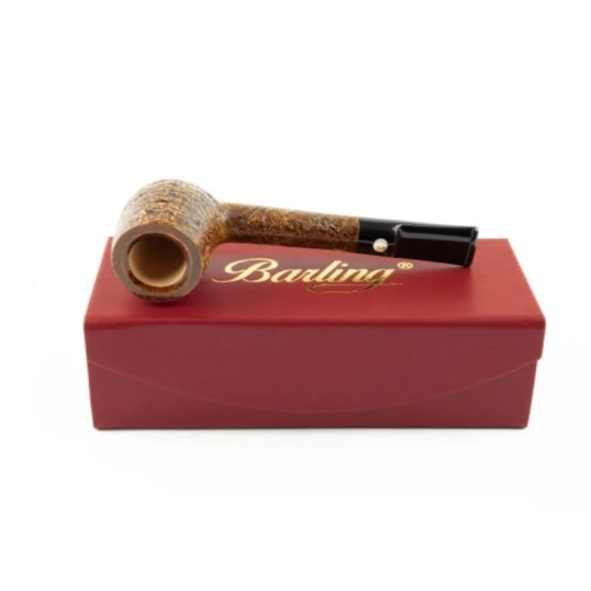 Barling Marylebone Billiard egyenes bruyere pipa nyerges csutorával – homokfúvott barna felülettel, 9 mm filteres - Barling