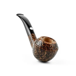 Barling Marylebone Half Bent Rhodesian bruyere pipa – homokfúvott barna felülettel, 9 mm filteres