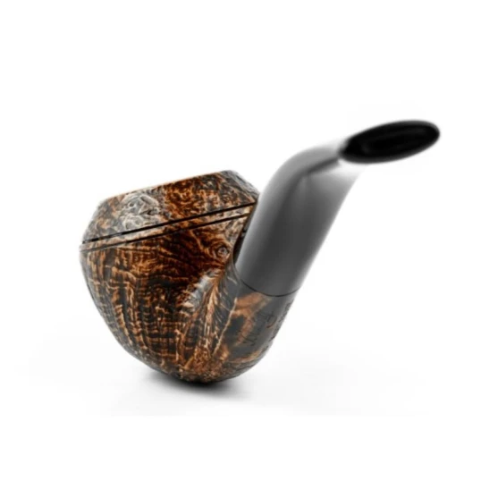 Barling Marylebone Half Bent Rhodesian bruyere pipa – homokfúvott barna felülettel, 9 mm filteres - Barling