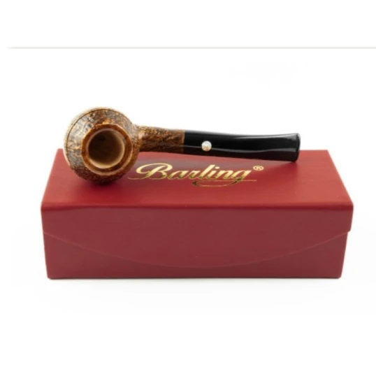 Barling Marylebone Half Bent Rhodesian bruyere pipa – homokfúvott barna felülettel, 9 mm filteres - Barling