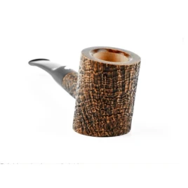 Barling Marylebone Half Bent Poker bruyere pipa nyerges csutorával – homokfúvott barna felülettel, 9 mm filteres
