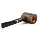 Barling Marylebone Half Bent Poker bruyere pipa nyerges csutorával – homokfúvott barna felülettel, 9 mm filteres - Barling