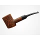 Barling Marylebone Half Bent Poker bruyere pipa nyerges csutorával – homokfúvott barna felülettel, 9 mm filteres - Barling