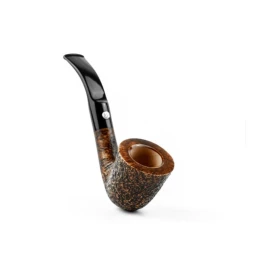 Barling Marylebone Bent Calabash hajlított bruyere pipa – homokfúvott barna felülettel, 9 mm filteres