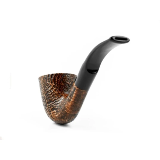 Barling Marylebone hajlított bruyere pipa – homokfúvott barna felülettel, 9 mm filteres - Barling