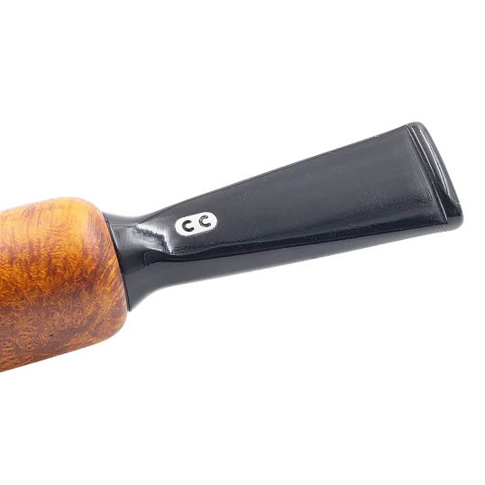 Chacom Reverse Calabash rövid bruyer pipa narancsbarna matt felülettel, fekete akril szopókával - Chacom Reverse Calabash