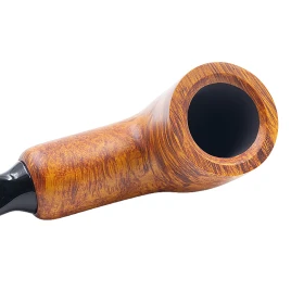 Chacom Reverse Calabash rövid bruyer pipa narancsbarna matt felülettel, fekete akril szopókával