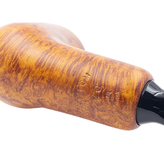 Chacom Reverse Calabash rövid bruyer pipa narancsbarna matt felülettel, fekete akril szopókával - Chacom Reverse Calabash