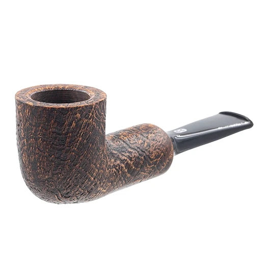 Chacom Reverse Calabash egyenes bruyer pipa barna homokfúvott felülettel, fekete akril szopókával - Chacom Reverse Calabash
