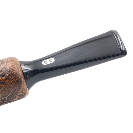 Chacom Reverse Calabash egyenes bruyer pipa barna homokfúvott felülettel, fekete akril szopókával - Chacom Reverse Calabash