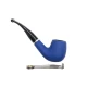 Design Berlin Bent Billiard briarpipa 9 mm-es filterrel – matt kék - Design Berlin