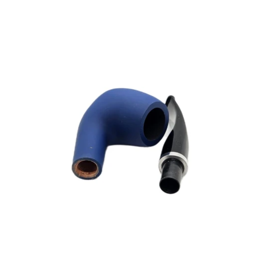 Design Berlin Bent Billiard briarpipa 9 mm-es filterrel – matt kék - Design Berlin
