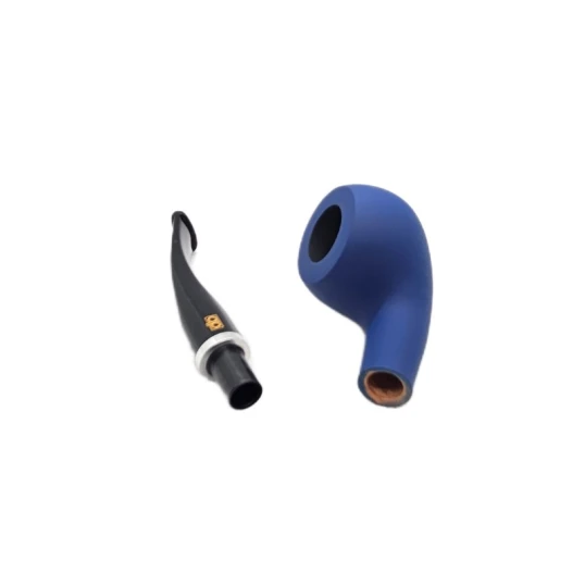 Design Berlin Bent Apple hangagyökér pipa 9 mm-es filterrel – matt kék - Design Berlin