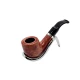 Design Berlin Bent Billiard polírozott vörösesbarna bruyer pipa erősen hajlított szopókával 9 mm-es filterrel - Design Berlin