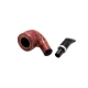 Design Berlin Bent Billiard polírozott vörösesbarna bruyer pipa erősen hajlított szopókával 9 mm-es filterrel - Design Berlin