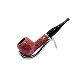 Design Berlin Billiard polírozott vörösesbarna bruyer pipa egyenes szopókával 9 mm-es filterrel