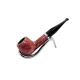 Design Berlin Billiard polírozott vörösesbarna bruyer pipa egyenes szopókával 9 mm-es filterrel - Design Berlin
