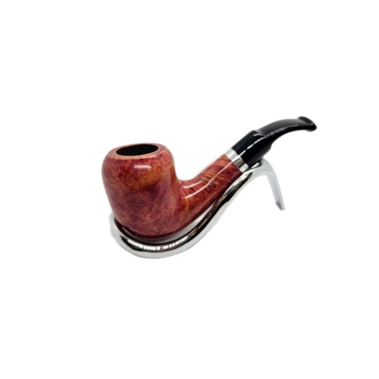 Design Berlin Bent Billiard polírozott vörösesbarna hangagyökér pipa 9 mm-es filterrel - Design Berlin