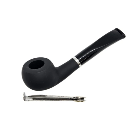 Design Berlin Bent Apple bruyer pipa 9 mm-es filterrel – matt fekete - Design Berlin