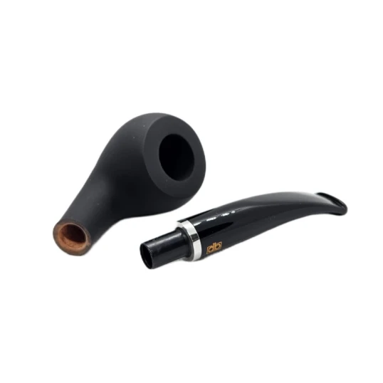 Design Berlin Bent Apple bruyer pipa 9 mm-es filterrel – matt fekete - Design Berlin