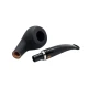 Design Berlin Bent Apple bruyer pipa 9 mm-es filterrel – matt fekete - Design Berlin