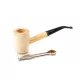 Missouri Meerschaum Corn Cob 5th Avenue kukoricacsutka pipa hajlított szárral és 6 mm-es filterrel – natúr