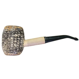 Missouri Meerschaum Country Gentleman kukorica pipa hajlított szárral, 6 mm filterrel, fekete szopókával