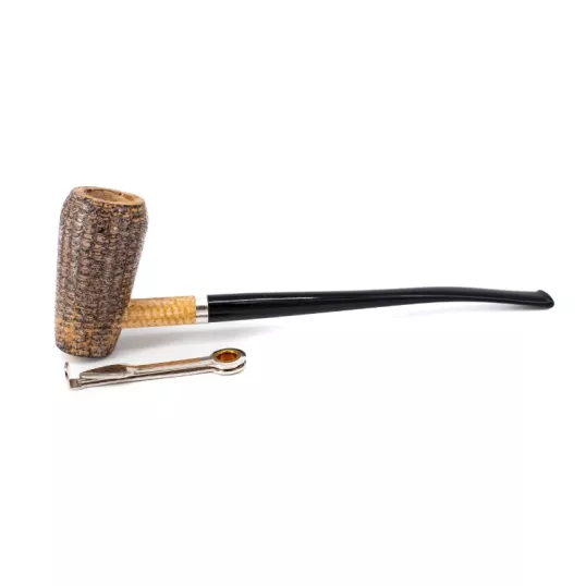 Missouri Meerschaum Wizard Cobbit Corn Cob kukorica pipa hosszú hajlított szárral, filter nélkül