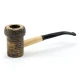 Missouri Meerschaum Patriot 1000, kukorica pipa hajlított szárral, filter nélkül - Bent