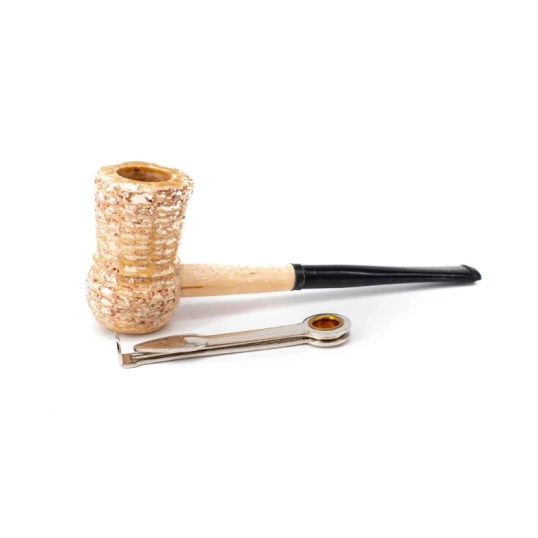 Missouri Meerschaum Great Dane Spindle, kukorica pipa egyenes szárral, filter nélkül - Billiard