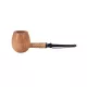 Missouri Meerschaum Maple Hardwood Apple Diplomat Pipe egyenes szárú juharfa pipa, fekete akril szopókával, 6 mm-es filterhez