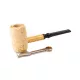 Missouri Meerschaum Diplomat 5th Avenue polírozott kukoricacsutka pipa egyenes szárral, 6 mm-es filteres