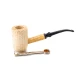 Missouri Meerschaum Diplomat 5th Avenue polírozott kukorica pipa hajlított szárral, 6 mm filteres - Kukorica pipa