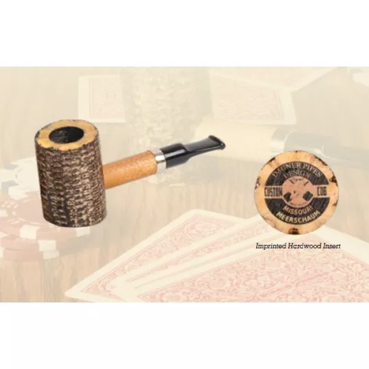 Missouri Meerschaum Dagner Poker Cob kukorica pipa egyenes rövid szárral, filter nélkül