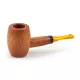Missouri Meerschaum Ozark Mini Hardwood Pipe egyenes szárú juharfa pipa, borostyánsárga akril szopókával, filter nélküli