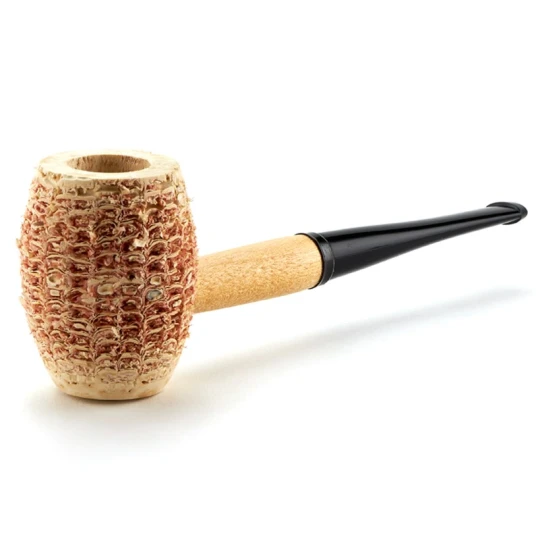 Missouri Meerschaum Natural Country Gentleman kukorica pipa egyenes szárral, 6 mm filterrel, fekete szopókával - Kukorica pipa