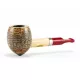 Missouri Meerschaum Stubby 415 Corn Cob kukorica pipa, bordó akril szopókával