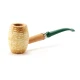 Missouri Meerschaum 621 Boone polírozott kukorica pipa hajlított szárral, zöld dán szopókával, 6 mm filterhez - Kukorica pipa