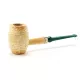 Missouri Meerschaum 621 Boone polírozott kukorica pipa egyenes szárral, zöld dán szopókával, 6 mm filterhez