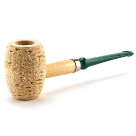 Missouri Meerschaum Natural Boone kukorica pipa egyenes szárral, zöld dán szopókával, 6 mm filterhez