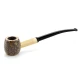 Missouri Meerschaum Dwarf Cobbit Corn Cob Pipe hosszú hajlított szárral, fekete akril szopókával, filter nélküli - Apple